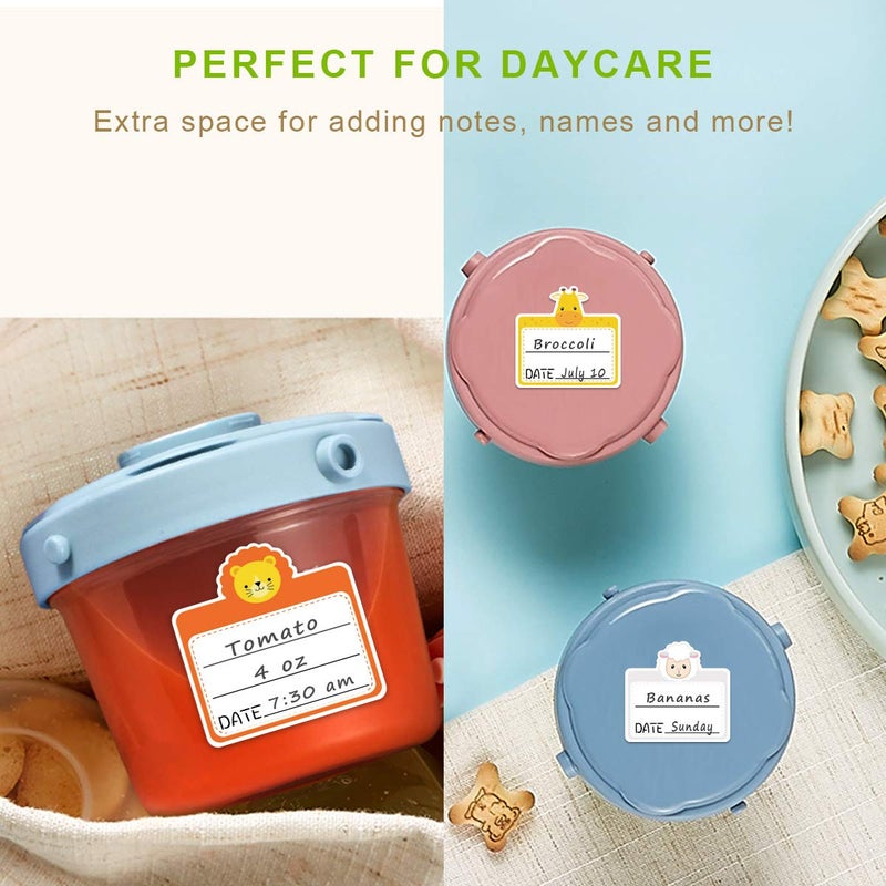 ceiba tree Food Containers Stickers Daycare Labels Removable Waterproof Labels for Kitchen Kids Bottle 108Pcs - Image 5
